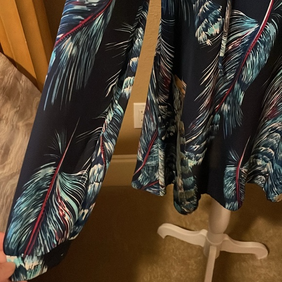 Buddy love blue feather tunic size medium - Picture 12 of 14